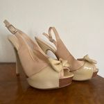 Enzo Angiolini  Slingback Heels‎ With Bows Tan Photo 7
