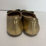 Kate Spade NY 7M Gold Leather Ballet Flats Loafer Moccasin w/ Bow Metallic NWOB Size 7 Photo 7