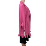 NWT PINKO Blazer Pink Ruffle Open Front Cardigan Jacket Size 44 / US Size 8 Photo 3