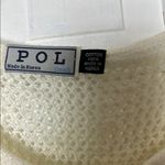 POL Womens Sweater Shirt Top Blouse Size small Ivory Photo 2