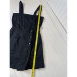 Equipment NWT  Linen Katia Button Front Mini Dress Black Squared Neck Linen 00 Photo 4