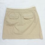 Banana Republic Vintage Y2K  Mid-Rise Poplin Striped Mini Skirt - Cream/White - 2 Photo 5