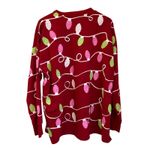 MarleyLilly Holly Jolly Christmas Sweater L/XL Red Lights Graphic Photo 1