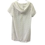 Jaclyn Smith White Lace Full Zip Up Hooded Short Sleeve Swim Coverup Womens L Photo 8
