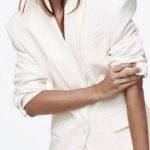 ZARA WOMAN SHOULDER PAD BLAZER TUXEDO COLLAR DINNER JACKET Small 7705/460 Photo 0