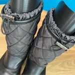 Coach  Samara Black Quilted Midi Snow Boots Nylon Leather Women’s Size 6 Photo 6