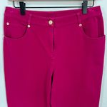 St. John Yellow Label Pink Heavyweight Twill Pants Size 4 Photo 4