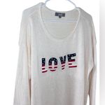 Marled Reunited  American Flag “Love” Sweater size 2X Photo 1
