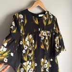 BORGO DE NOR DRESS ALBA BLACK FLORAL PRINT CREPE Size M Photo 5