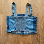 American Eagle Stylish Blue Denim Jean corset top Photo 4