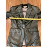 Veronica Beard  Hollis Emerald Faux Vegan Leather Dickey Jacket Blazer Size 4 Photo 6