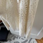 EXPRESS  Eyelet Cutout Long Sleeve Bow Tie Cream Lace Midi Dress Size XSmall NWT Photo 4