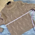 American Eagle Nwt  brown knit balloon‎ sleeve sweater mock neck Photo 2