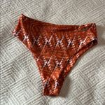 Zyia Zara Orange Patterned Bikini Bottom Photo 0