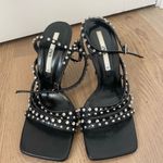 ZARA  Rhinestone Studded Square Heels Photo 1