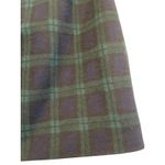 Madewell  Plaid Mini Skirt Women Size 0 Wool Blend‎ Green Blue Zipper Lined Photo 4
