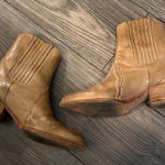 Free People  Tan and Brown Leather western Boots size 38.5 or us 8 Photo 0