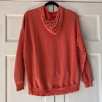 Aerie Lightweight Coral 1/4 Zip Hoodie Hooded Sweatshirt Hoody Distressed Photo 5