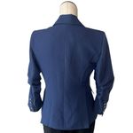 AQUA NWOT   ruched sleeve blazer NAVY Military Style Embellished Button Photo 3