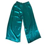 Free People Good Days Satin Trouser in Emerald Size Medium Photo 2
