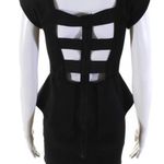 Cushnie et Ochs women’s back cutout black bodycon peplum mini dress size 6 small Photo 8