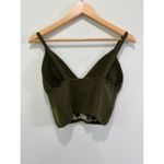 Mushroom Graphic Fairycore Sz L Knit Cami Crop Tank Top Embroidered Sweater Boho Green Size L Photo 4