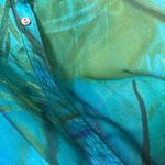 Additions by chicos Blue and Green ladies sheer blouse 3 xl Photo 3