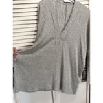 Carly Jeans Gray Oversized Long Sleeve Sweater Size Small V Neck Gray Photo 3