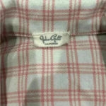 Brandy Melville John Galt Small Vivian Plaid Crop Top Collar Light Pink White Photo 3