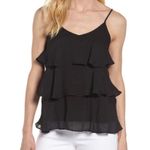 Bobeau  Tiered Ruffle Tank (Black, XS) Photo 0