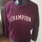 Champion  maroon cropped athletic sweatshirt Photo 0