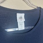 CAbi  Navy Striped‎ Lightweight Sweater Top | Medium Photo 2