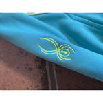 Spyder  Zip Up Core Sweater Jacket Turquoise Green and Neon Yellow Zip pockets M Photo 8