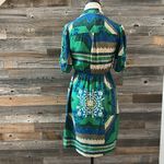 Moulinette Soeurs Anthropologie 100% Silk Rqinforest Morning Shirt Dress Size 2 Photo 6