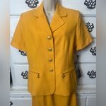 Vintage Skirt Suit‎ Yellow Size 10P Photo 5