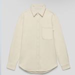 TNA | Women's Oversized Fleece Button Up Polar Shirt Jacket, Whisper White, XL Photo 1