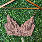 Free People  Brown Lace Bralette Sz Small NWT Photo 0