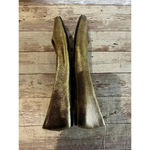 joe's jeans  Gold Metallic Pointed Slip-On Flats Size 6.5 Pebbled Leather Fall Photo 5