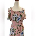 As You Wish As U Wish Women Size Small Maxi Dress Floral Off Shoulder Pink Photo 3