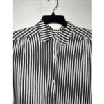 Vera Wang Simply  Women's Dress Shirt Small Vertical Stripe Button Front Blouse Photo 6