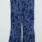 Aerie Offline By Floral High Waisted Crossover Super Flare Leggings Size L Blue Photo 0