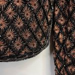 Adrianna Papell Vintage Evening Silk Beaded Embroidered Jacket Black Copper S Photo 6