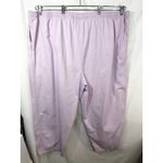 Woman Within Plus Size 36T Cropped Pants Capri Light Pink Cotton Elastic 1620 Photo 5