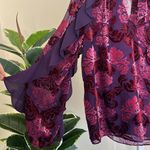 Monique Lhuillier Rtr Monique Lhullier Crushed Velvet Ruffled Blouse Size Small Photo 6