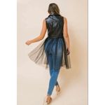 Lumina Black Faux Leather Vegan Tulle Photo 2