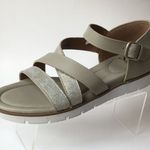 NEW Sofft MARETTA Strappy Sandals Shoes MIST GREY/GOLD Leather Womens Si… Gray Size 8 Photo 4