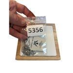 Silver toned and burgundy red rhinestone pendant necklace Gray Photo 7