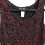 XScape  Y2K Slinky Black Red Glitter Swirls Tank Top Retro 80s 90s Holiday‎ Sz M Photo 1