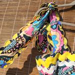 NEW Celia B Colorful Wavy Piping Top Blouse M Pink Size M Photo 3