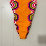 Trina Turk Rainbow Swirl One-Piece Swimsuit Mango Maillot Size 2 Photo 5